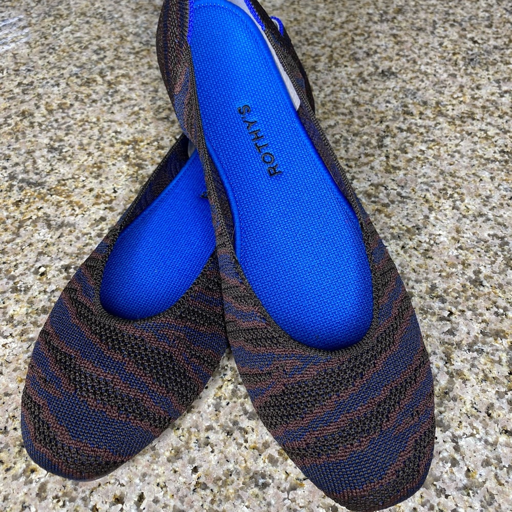New Rothy’s Sapphire Zebra Squares sz 11.5